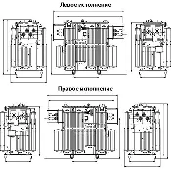 Фото чертежа ТМЗ 250/6/0,4 Фото чертежа ТМЗ 250/6/0,4